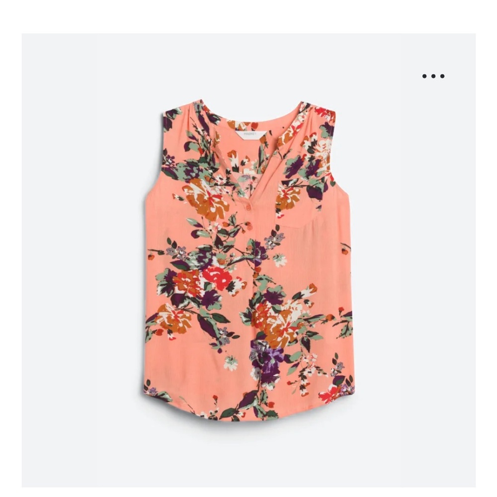 Market & Spruce Prat Sleeveless Henley Blouse, Size 1X